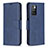 Custodia Portafoglio In Pelle Cover con Supporto B04F per Xiaomi Redmi Note 11 4G (2021) Blu