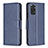 Custodia Portafoglio In Pelle Cover con Supporto B04F per Xiaomi Redmi Note 11 4G (2022) Blu