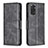 Custodia Portafoglio In Pelle Cover con Supporto B04F per Xiaomi Redmi Note 11 4G (2022) Nero