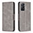 Custodia Portafoglio In Pelle Cover con Supporto B04F per Xiaomi Redmi Note 11 Pro 4G Grigio