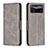 Custodia Portafoglio In Pelle Cover con Supporto B04F per Xiaomi Redmi Note 11E Pro 5G Grigio