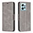 Custodia Portafoglio In Pelle Cover con Supporto B04F per Xiaomi Redmi Note 12 4G Grigio