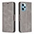 Custodia Portafoglio In Pelle Cover con Supporto B04F per Xiaomi Redmi Note 12 Turbo 5G Grigio