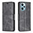 Custodia Portafoglio In Pelle Cover con Supporto B04F per Xiaomi Redmi Note 12 Turbo 5G Nero