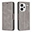 Custodia Portafoglio In Pelle Cover con Supporto B04F per Xiaomi Redmi Note 13 Pro+ Plus 5G Grigio