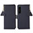 Custodia Portafoglio In Pelle Cover con Supporto B04H per Sony Xperia 1 IV Blu