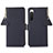 Custodia Portafoglio In Pelle Cover con Supporto B04H per Sony Xperia 10 IV Blu
