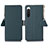 Custodia Portafoglio In Pelle Cover con Supporto B04H per Sony Xperia 10 V Verde