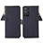 Custodia Portafoglio In Pelle Cover con Supporto B04H per Xiaomi Redmi Note 11 Pro 4G Blu