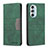 Custodia Portafoglio In Pelle Cover con Supporto B05F per Motorola Moto Edge X30 5G Verde