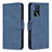 Custodia Portafoglio In Pelle Cover con Supporto B05F per Oppo A16 Blu