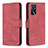 Custodia Portafoglio In Pelle Cover con Supporto B05F per Oppo A16 Rosso