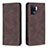 Custodia Portafoglio In Pelle Cover con Supporto B05F per Oppo Reno5 F Marrone