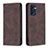 Custodia Portafoglio In Pelle Cover con Supporto B05F per Oppo Reno7 5G Marrone