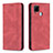 Custodia Portafoglio In Pelle Cover con Supporto B05F per Realme 7i RMX2193 Rosso