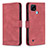 Custodia Portafoglio In Pelle Cover con Supporto B05F per Realme C21 Rosso