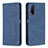 Custodia Portafoglio In Pelle Cover con Supporto B05F per Vivo Y20G Blu