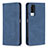 Custodia Portafoglio In Pelle Cover con Supporto B05F per Vivo Y51A Blu