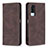 Custodia Portafoglio In Pelle Cover con Supporto B05F per Vivo Y53s NFC Marrone