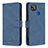 Custodia Portafoglio In Pelle Cover con Supporto B05F per Xiaomi POCO C3 Blu