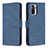 Custodia Portafoglio In Pelle Cover con Supporto B05F per Xiaomi Poco M5S Blu