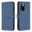 Custodia Portafoglio In Pelle Cover con Supporto B05F per Xiaomi Poco X4 NFC Blu