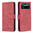 Custodia Portafoglio In Pelle Cover con Supporto B05F per Xiaomi Poco X4 Pro 5G Rosso