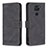 Custodia Portafoglio In Pelle Cover con Supporto B05F per Xiaomi Redmi Note 9 Nero