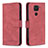 Custodia Portafoglio In Pelle Cover con Supporto B05F per Xiaomi Redmi Note 9 Rosso