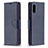 Custodia Portafoglio In Pelle Cover con Supporto B06F per Samsung Galaxy A02 Blu