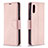 Custodia Portafoglio In Pelle Cover con Supporto B06F per Samsung Galaxy A02 Oro Rosa