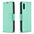 Custodia Portafoglio In Pelle Cover con Supporto B06F per Samsung Galaxy A02 Verde