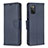 Custodia Portafoglio In Pelle Cover con Supporto B06F per Samsung Galaxy A02s Blu