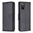 Custodia Portafoglio In Pelle Cover con Supporto B06F per Samsung Galaxy A02s Nero