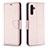 Custodia Portafoglio In Pelle Cover con Supporto B06F per Samsung Galaxy A04s Oro Rosa