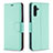 Custodia Portafoglio In Pelle Cover con Supporto B06F per Samsung Galaxy A04s Verde