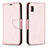 Custodia Portafoglio In Pelle Cover con Supporto B06F per Samsung Galaxy A10e Oro Rosa