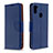 Custodia Portafoglio In Pelle Cover con Supporto B06F per Samsung Galaxy A11 Blu