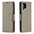 Custodia Portafoglio In Pelle Cover con Supporto B06F per Samsung Galaxy A12 5G Grigio