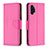 Custodia Portafoglio In Pelle Cover con Supporto B06F per Samsung Galaxy A13 4G Rosa Caldo