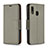 Custodia Portafoglio In Pelle Cover con Supporto B06F per Samsung Galaxy A20e Grigio