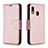 Custodia Portafoglio In Pelle Cover con Supporto B06F per Samsung Galaxy A20e Oro Rosa