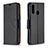 Custodia Portafoglio In Pelle Cover con Supporto B06F per Samsung Galaxy A20s Nero