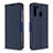 Custodia Portafoglio In Pelle Cover con Supporto B06F per Samsung Galaxy A21 Blu