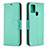 Custodia Portafoglio In Pelle Cover con Supporto B06F per Samsung Galaxy A21s Verde