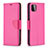 Custodia Portafoglio In Pelle Cover con Supporto B06F per Samsung Galaxy A22 5G Rosa Caldo