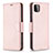 Custodia Portafoglio In Pelle Cover con Supporto B06F per Samsung Galaxy A22s 5G Oro Rosa