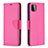 Custodia Portafoglio In Pelle Cover con Supporto B06F per Samsung Galaxy A22s 5G Rosa Caldo