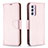 Custodia Portafoglio In Pelle Cover con Supporto B06F per Samsung Galaxy A24 4G Oro Rosa