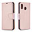 Custodia Portafoglio In Pelle Cover con Supporto B06F per Samsung Galaxy A30 Oro Rosa